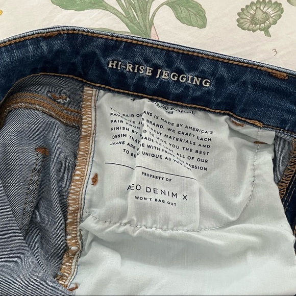American Eagle Outfitters High Rise Jeggings Super Stretch X Jeans Size 8 Long - Picture 4 of 8